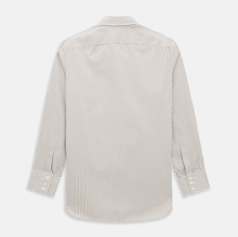 Coffee Multi Stripe Westminster Shirt