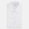 View 5 of product Navy Hairline Multi Stripe Mayfair Shirt