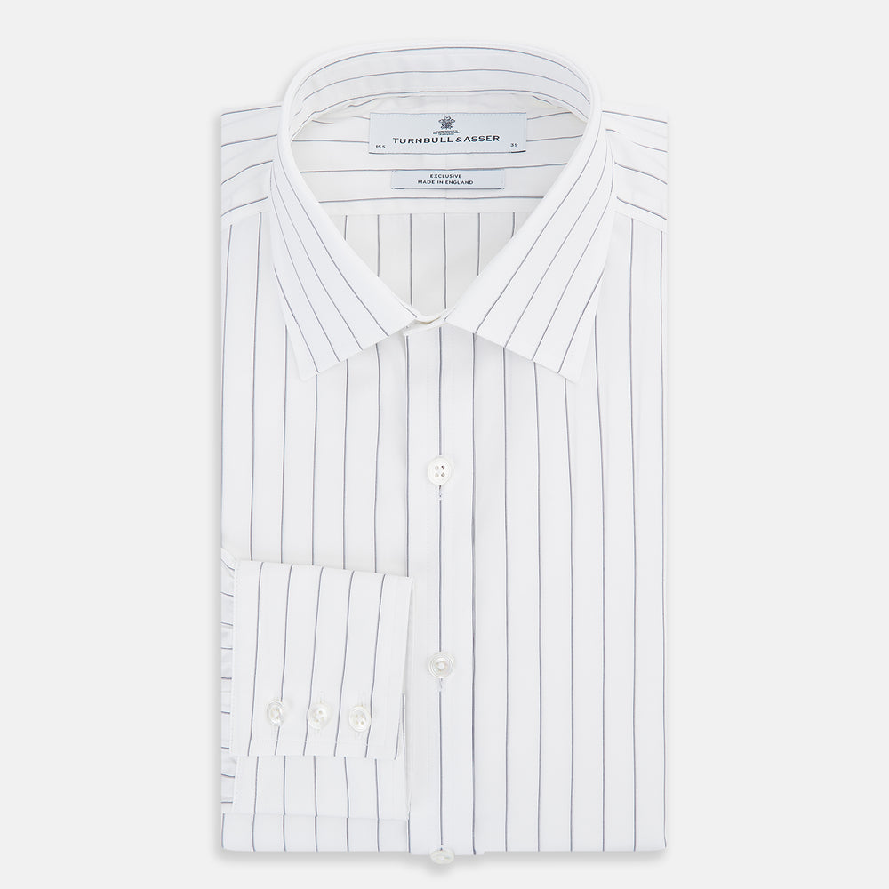 Navy Hairline Multi Stripe Mayfair Shirt