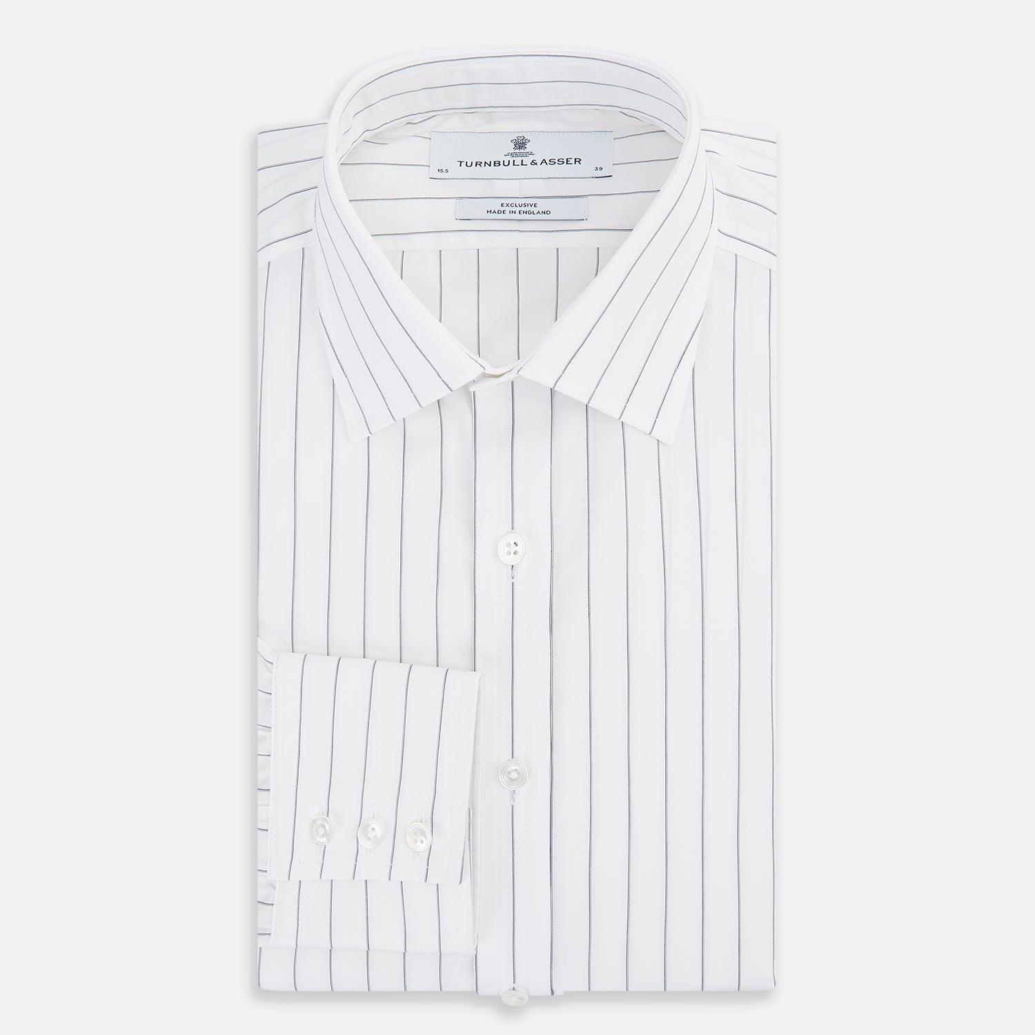View 5 of product Navy Hairline Multi Stripe Mayfair Shirt