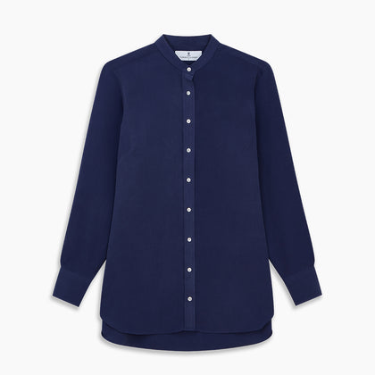 Blue Soft-touch Silk Lauren Shirt Image 11