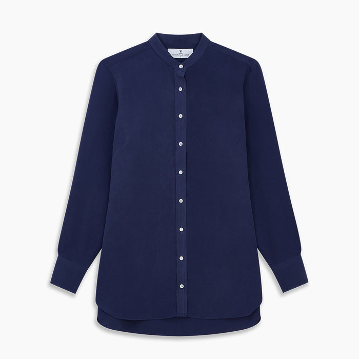 Blue Soft-touch Silk Lauren Shirt Image 11