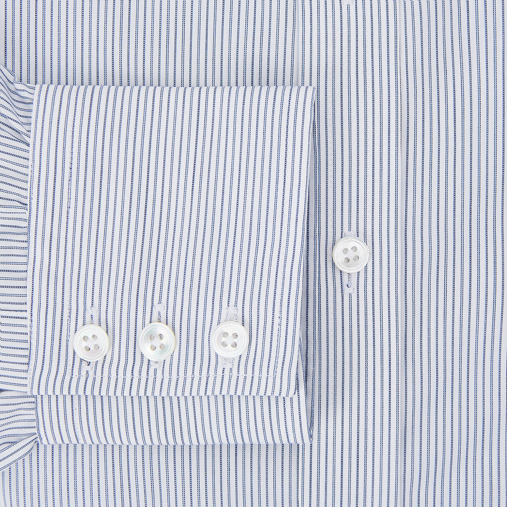 Blue Ticking Pinstripe Mayfair Shirt