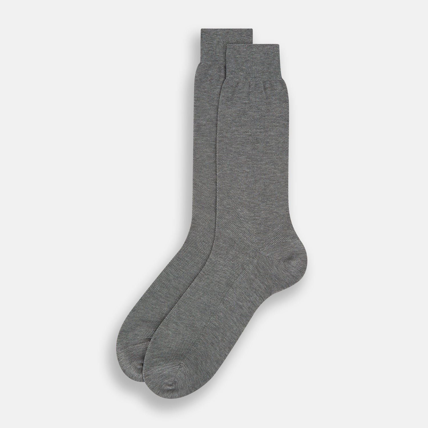 View 2 of product Steel Melange Micro Knit Mid-Length Socks