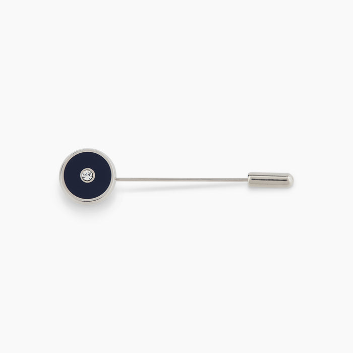 Navy Gemstone Lapel Pin Image 3