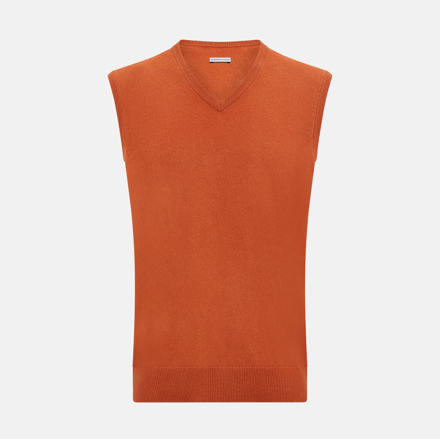 View 1 of product Orange Cashmere V-Neck Vest