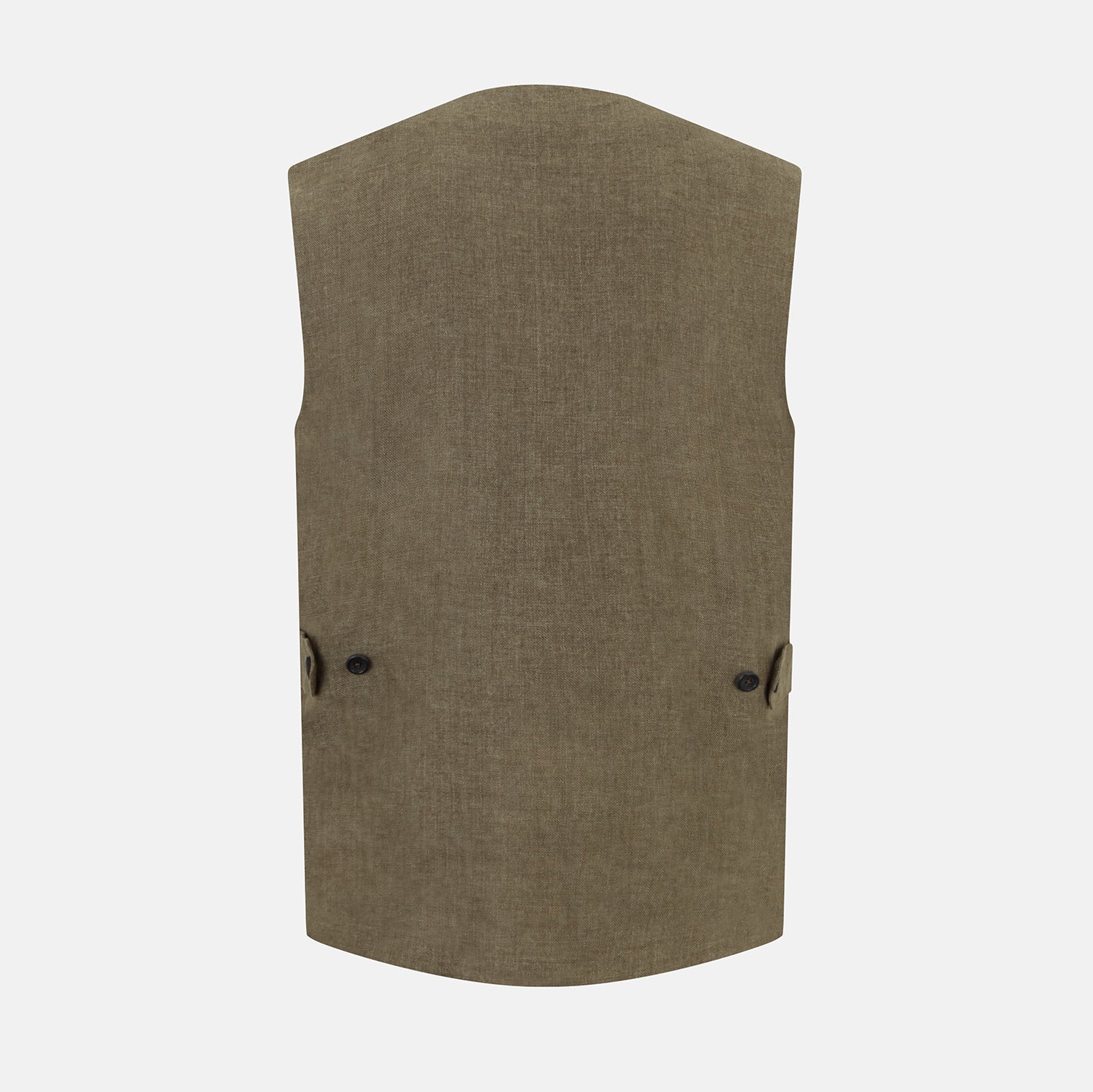 View 3 of product Olive Linen Twill Waistcoat