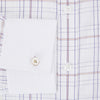 View 11 of product Purple Multi Plaid Check Shirt with Contrast Collar and Double Cuffs
