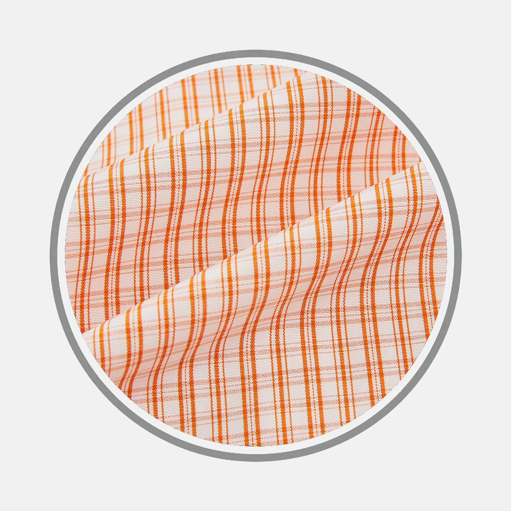 ORANGE MICRO CHECK FABRIC