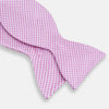 View 3 of product Pink and White Hounstooth Silk Bow Tie
