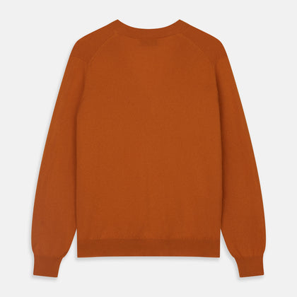 Rust Lachlan Cashmere Cardigan Image 2