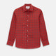 Dark Red Grid Check Windsor Shirt