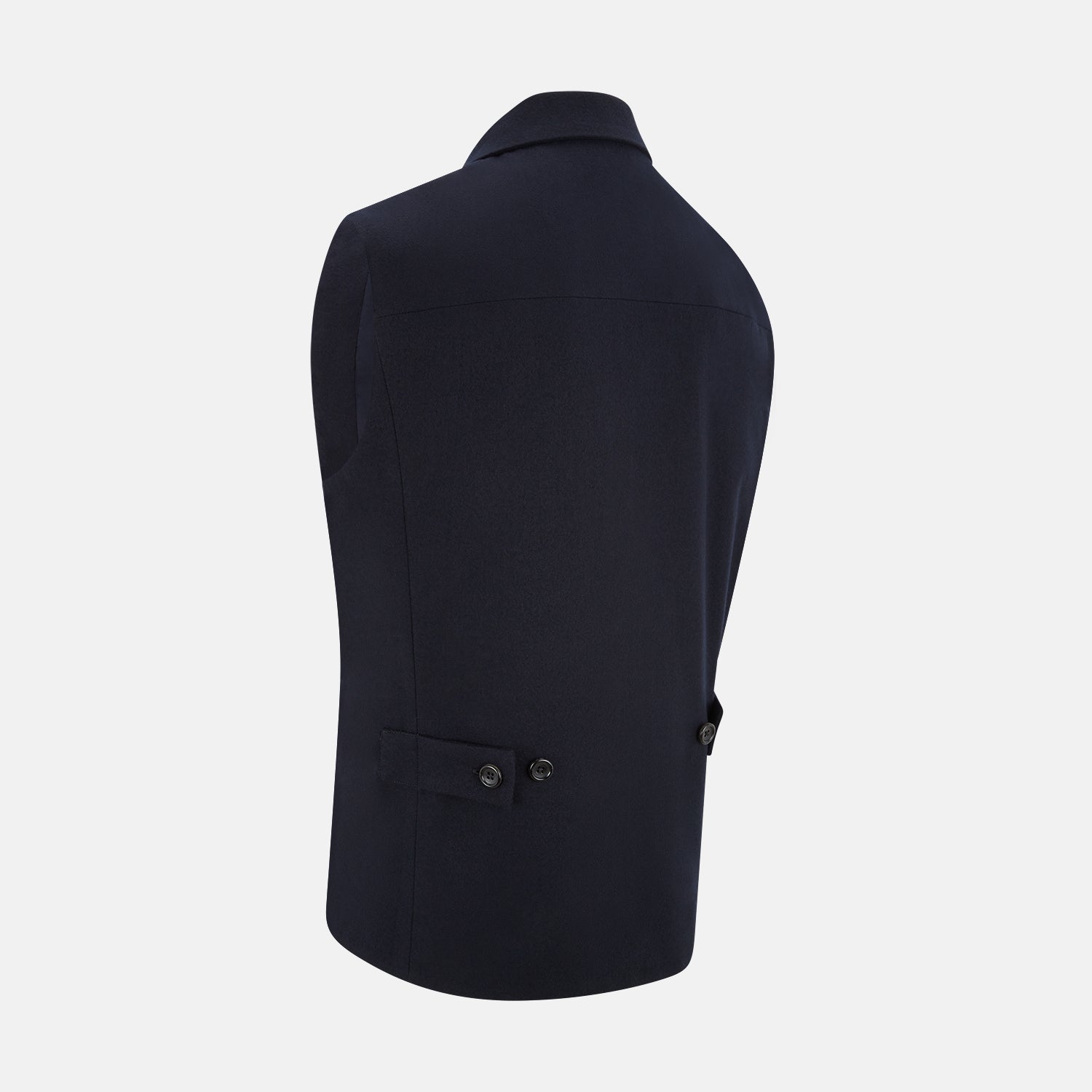 View 3 of product Navy Collared Single-breasted Waistcoat