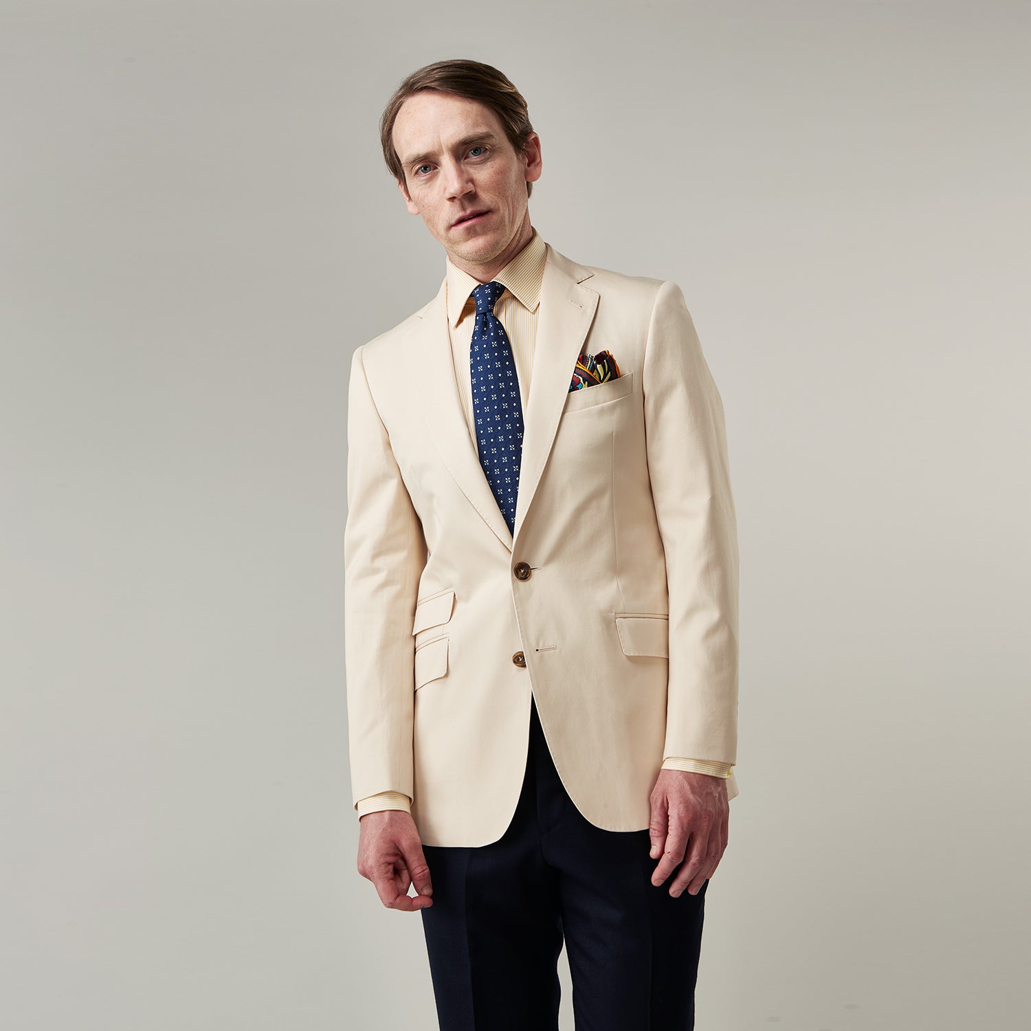 View 1 of product Beige Cotton Barrington Blazer
