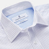 View 3 of product White and Blue Stripe Cotton RE-PURPOSE Weekend Fit Finch Shirt