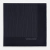View 4 of product Navy and Charcoal Stripe Silk Pocket Square