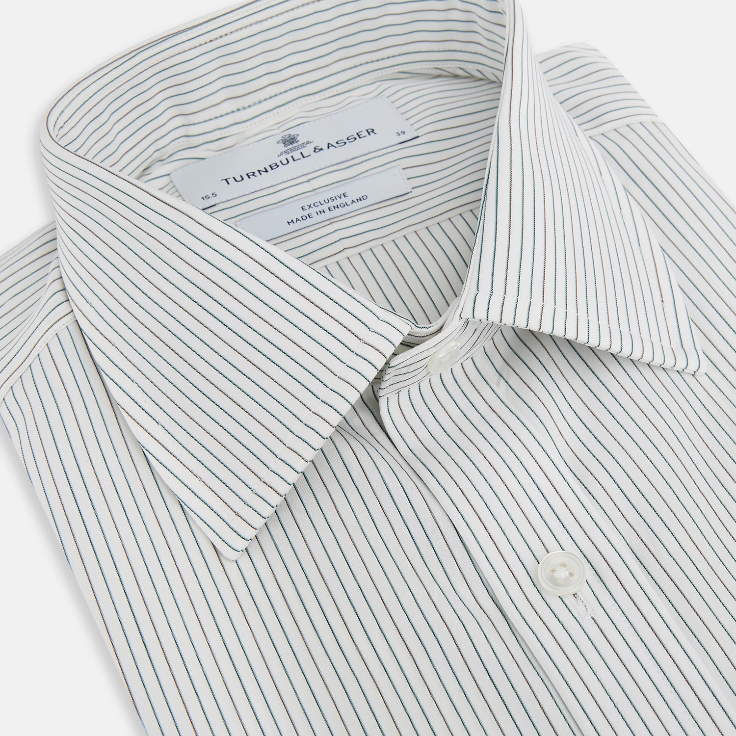 View 2 of product Green and Brown Ticking Stripe Mayfair Shirt