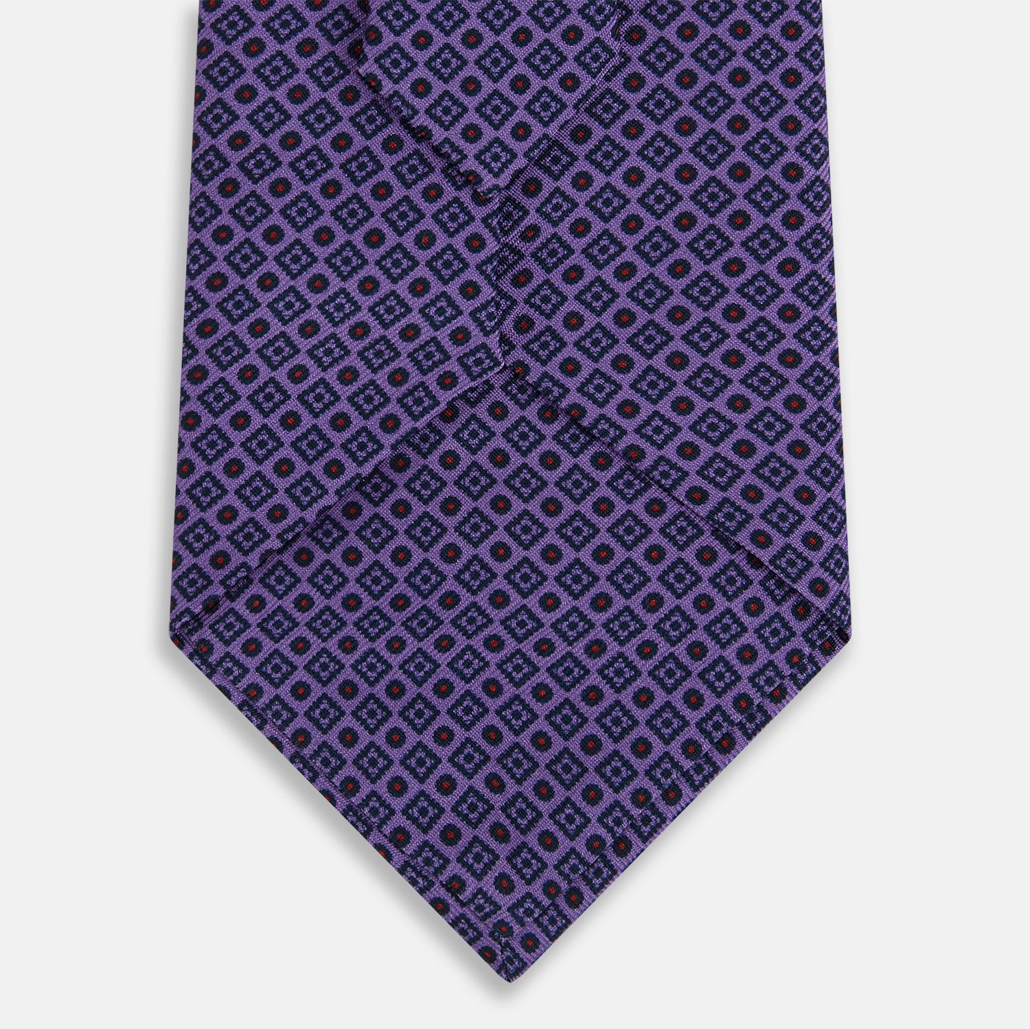 View 3 of product Purple Square and Circle Silk Tie