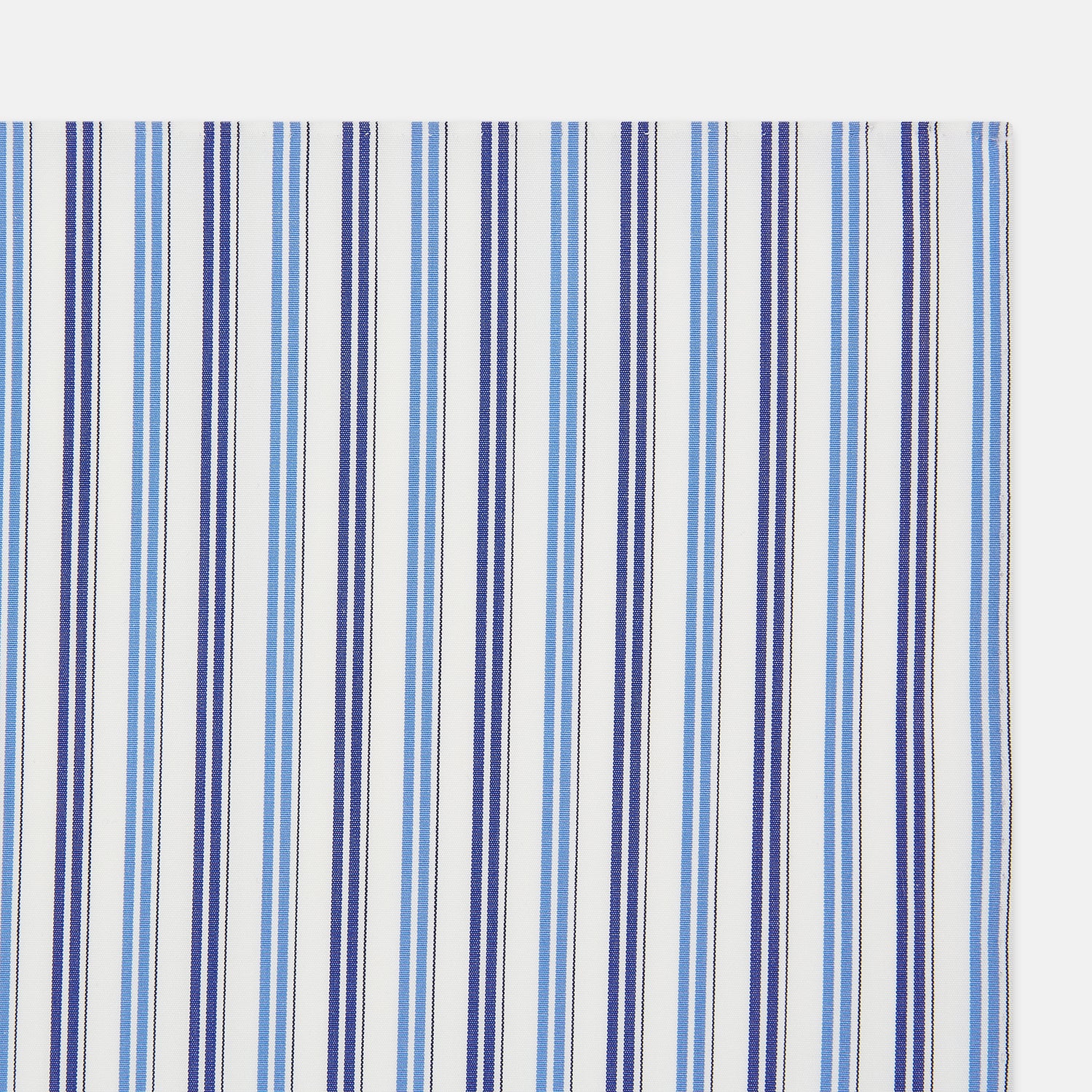 View 2 of product Blue and Navy Multi Stripe Hand-Rolled Handkerchief