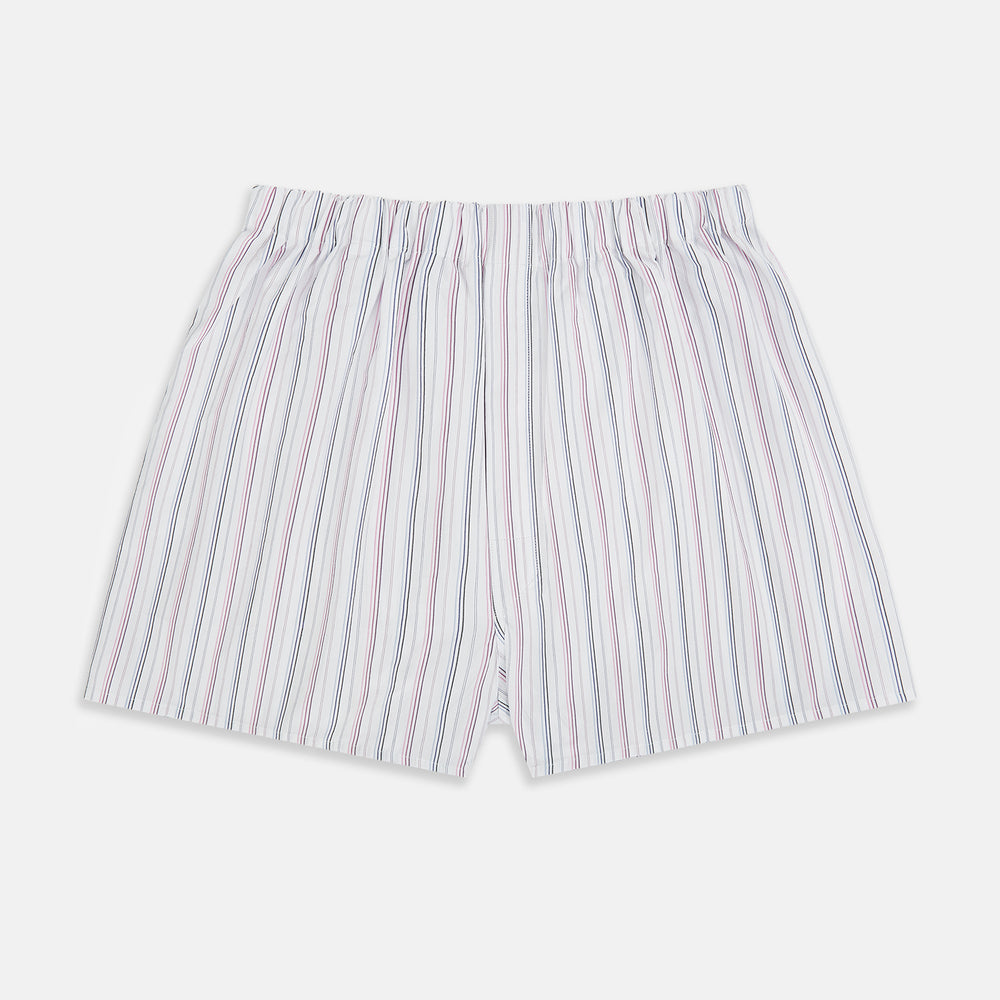 Purple Multi-Stripe Godfrey Boxer Shorts