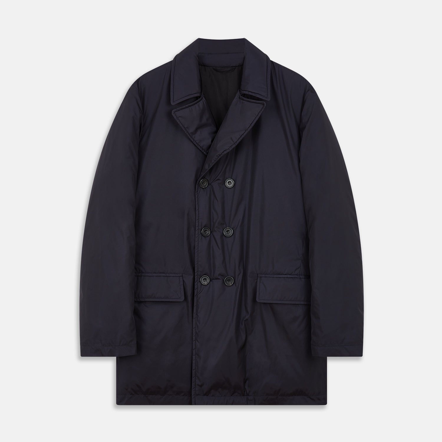 View 2 of product Navy Burrows Double Breasted Coat