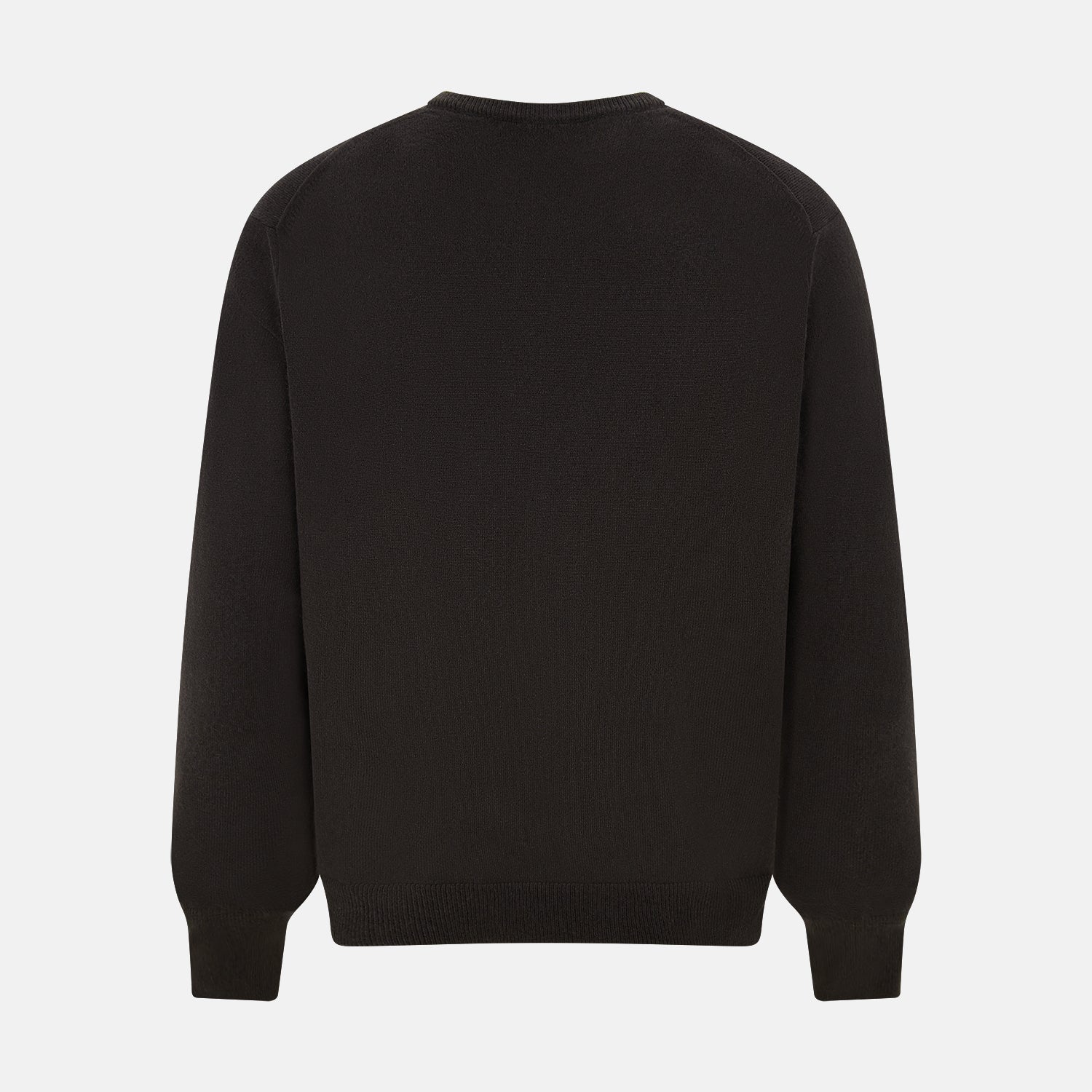 View 3 of product Dark Brown Cashmere V-Neck Jumper