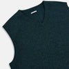 View 2 of product Forest Green Melange V-neck Cashmere Vest