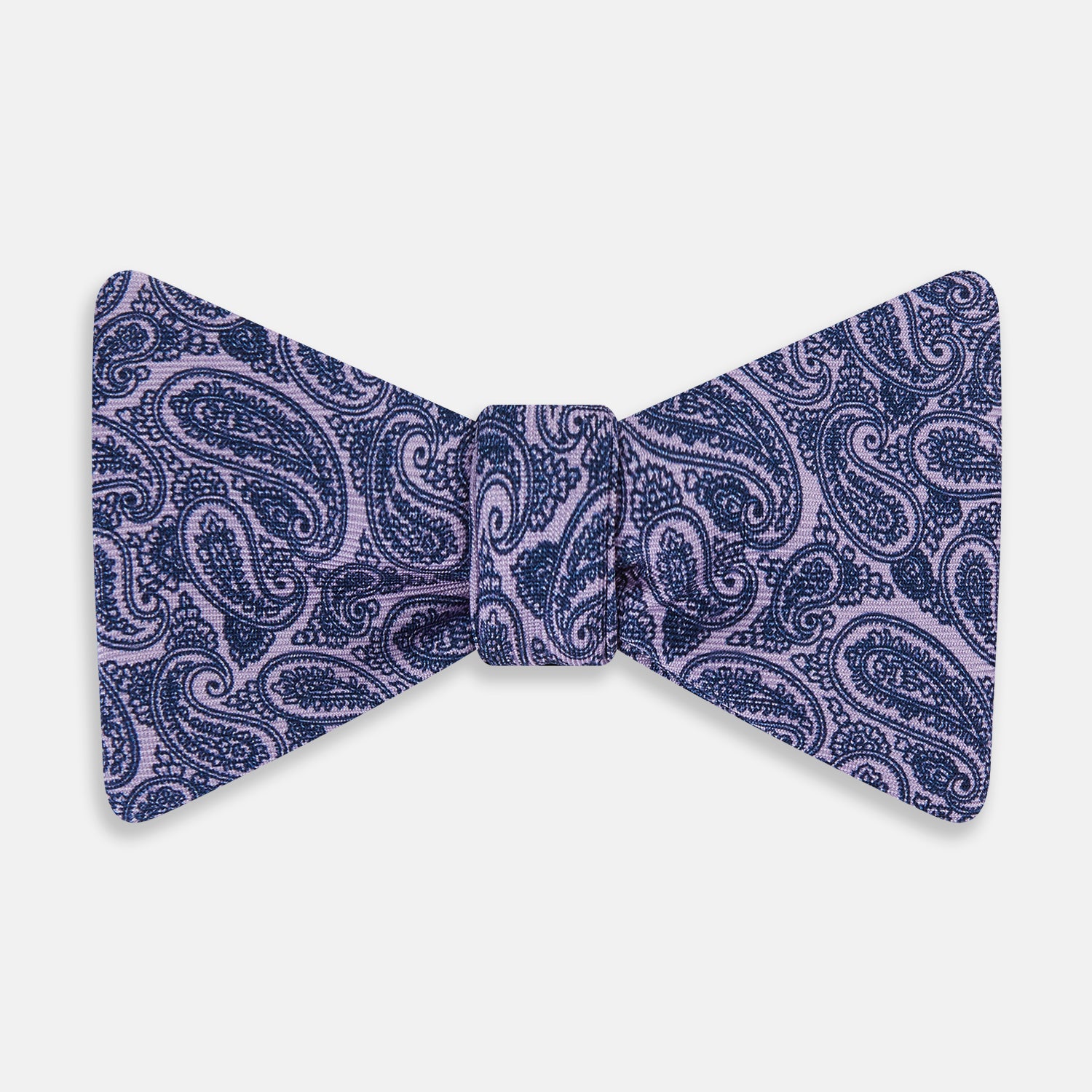 View 1 of product Lilac Paisley Silk Bow Tie