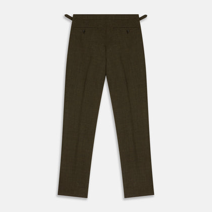 Brown Puppytooth Wool Jonathan Trousers Image 2