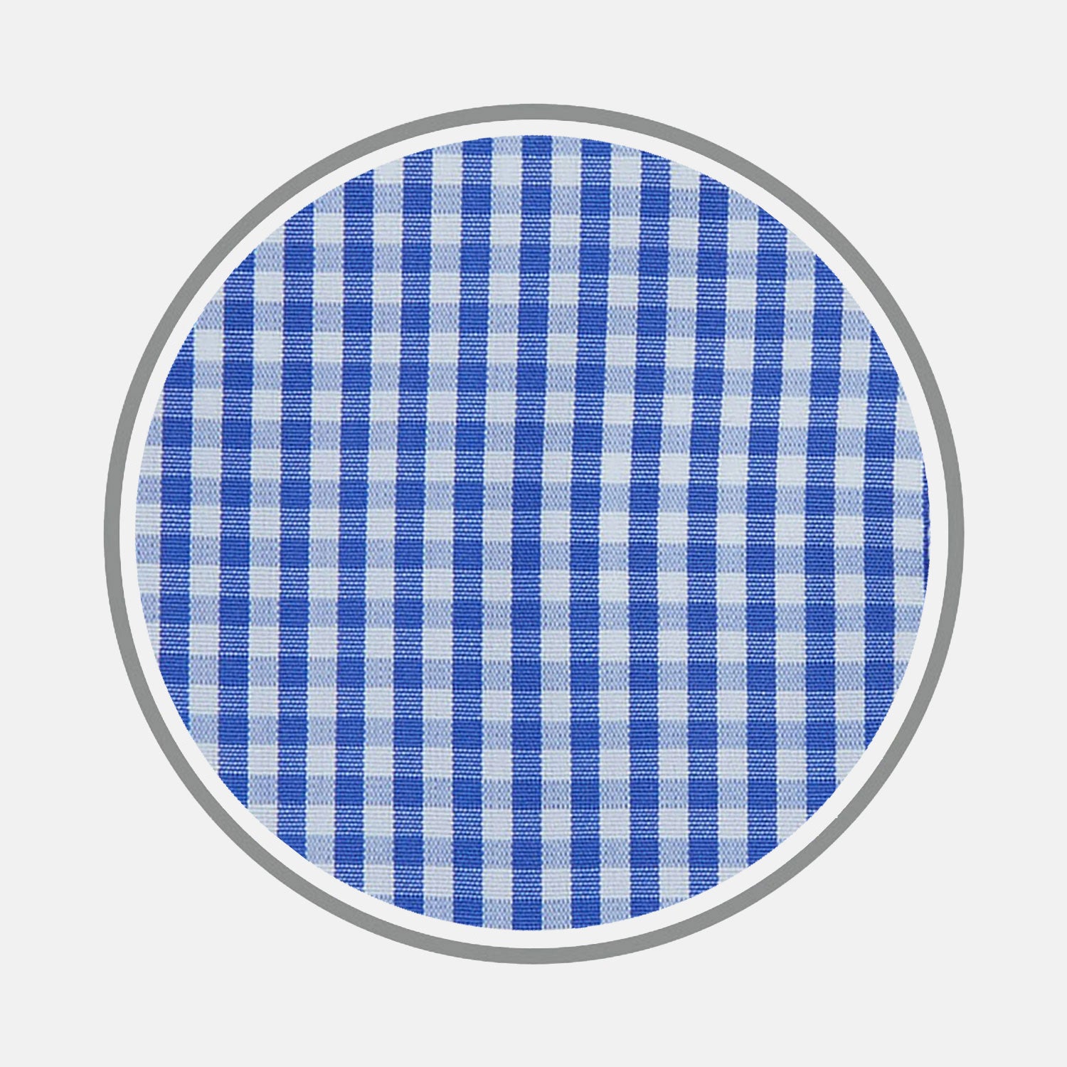 View 1 of product Mid Blue Gingham Check Cotton Fabric