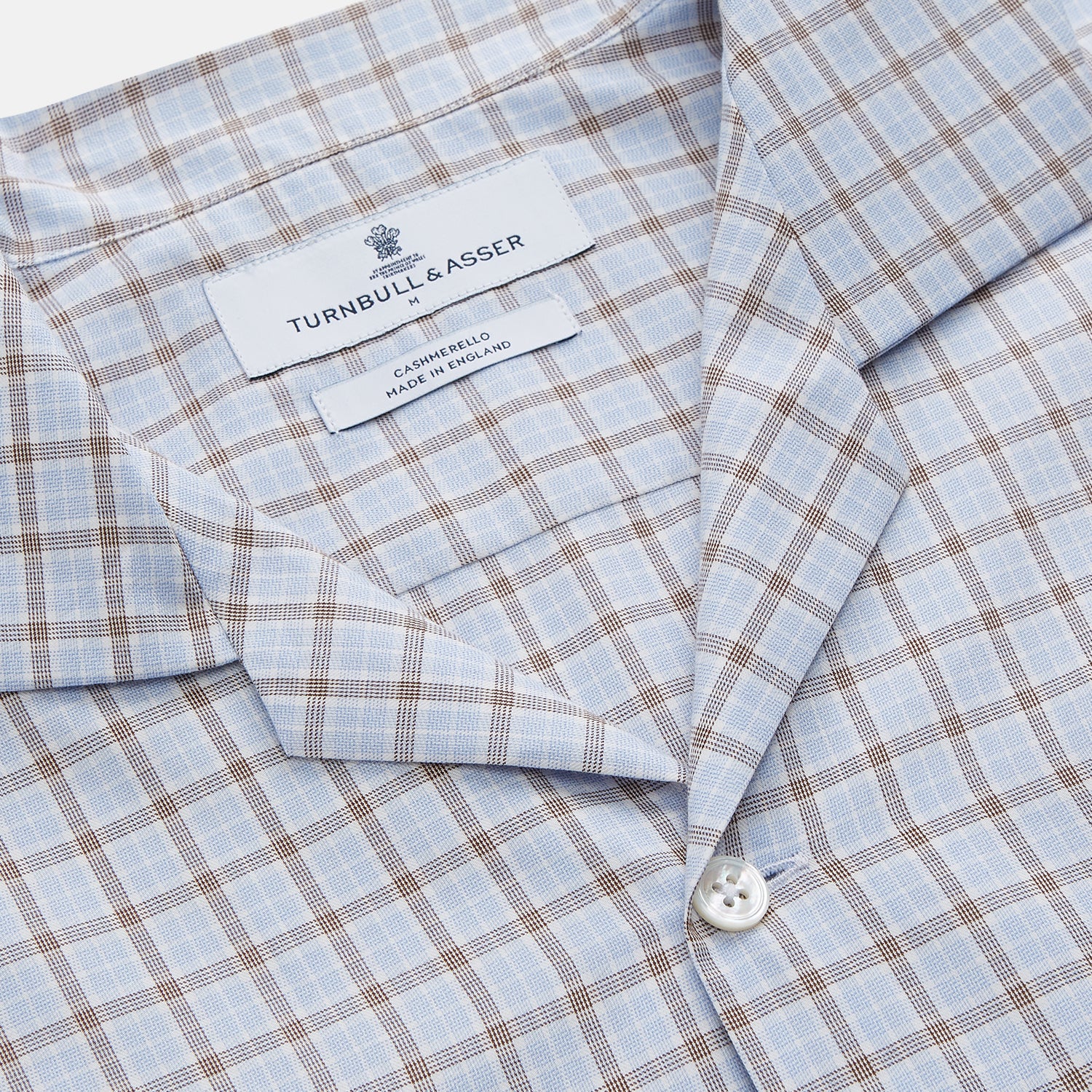 View 6 of product Pale Blue Multi Check Cashmerello Holiday Fit Winnington Shirt
