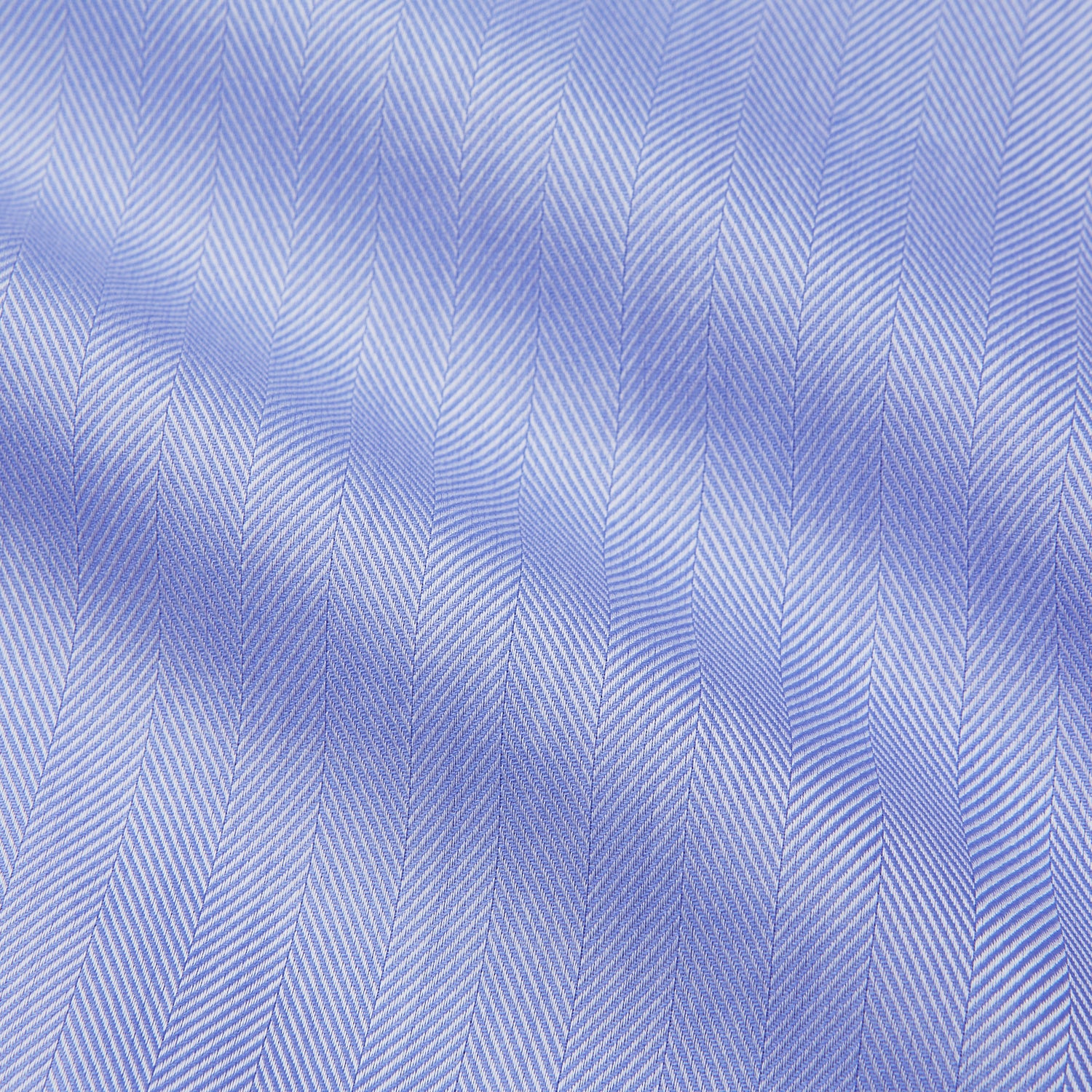 View 2 of product Blue Herringbone Regular Fit Shirt With Kent Collar