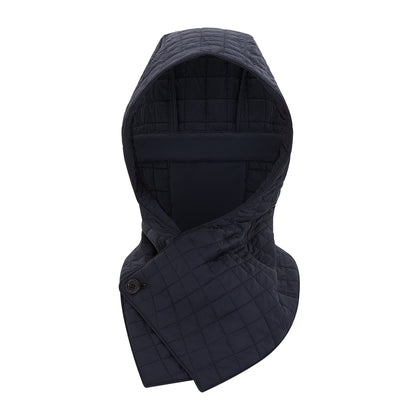 Navy Quilted Hood with Neck Warmer Image 6