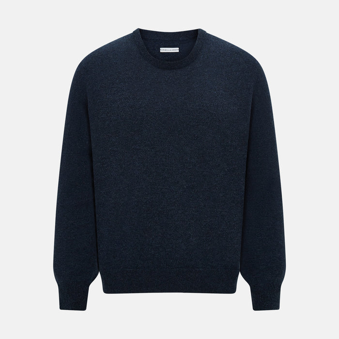 Midnight Blue Cashmere Round Neck Jumper