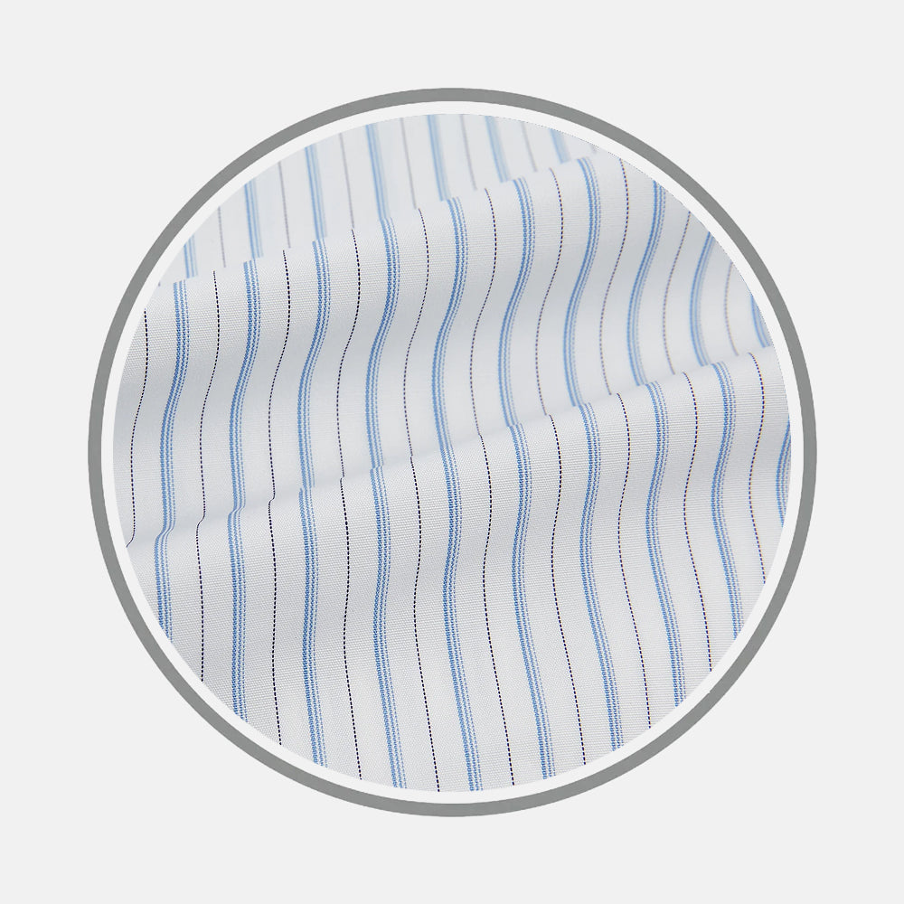 Sky Blue Combination Stripe Fabric
