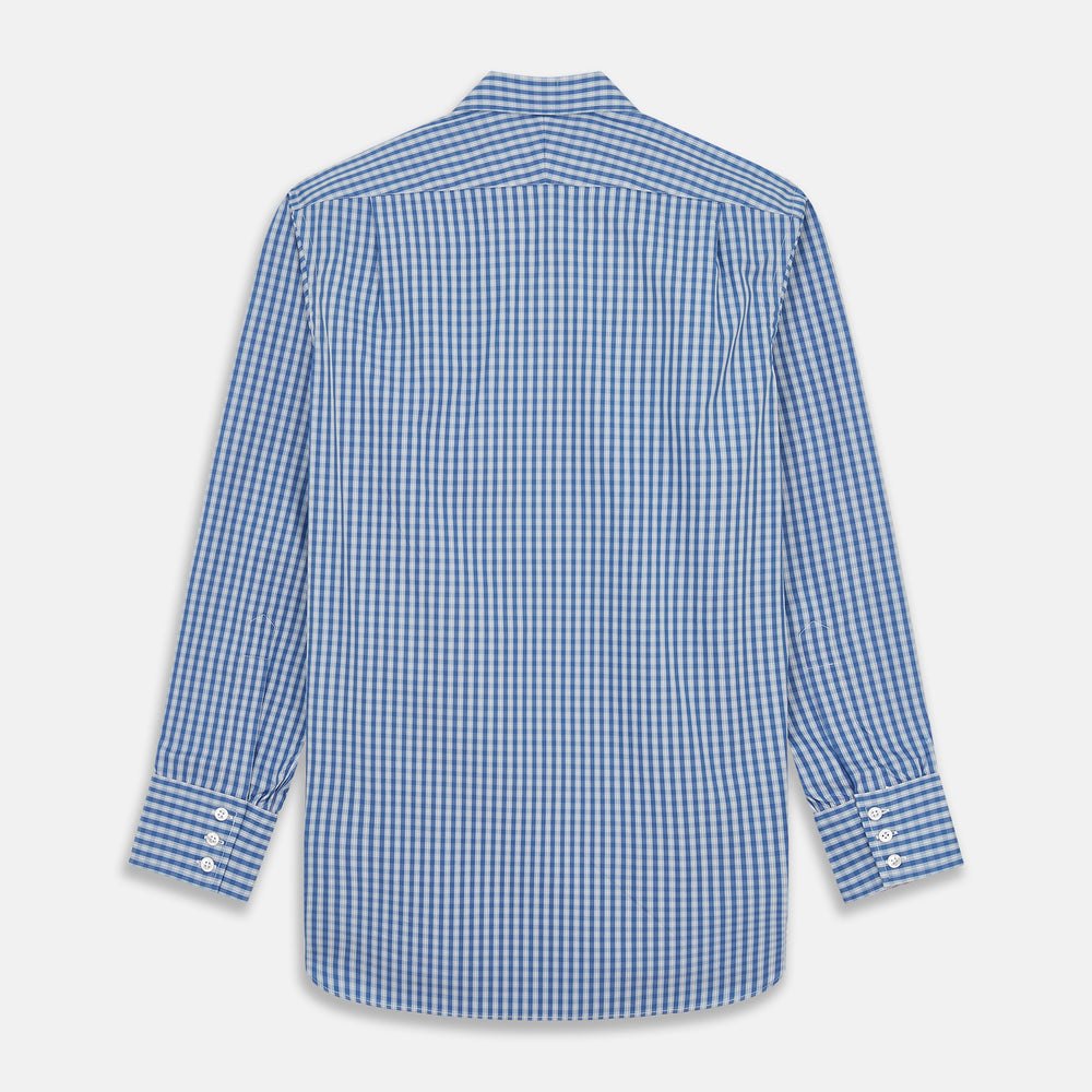 Navy Multi Check Cotton Regular Fit Mayfair Shirt