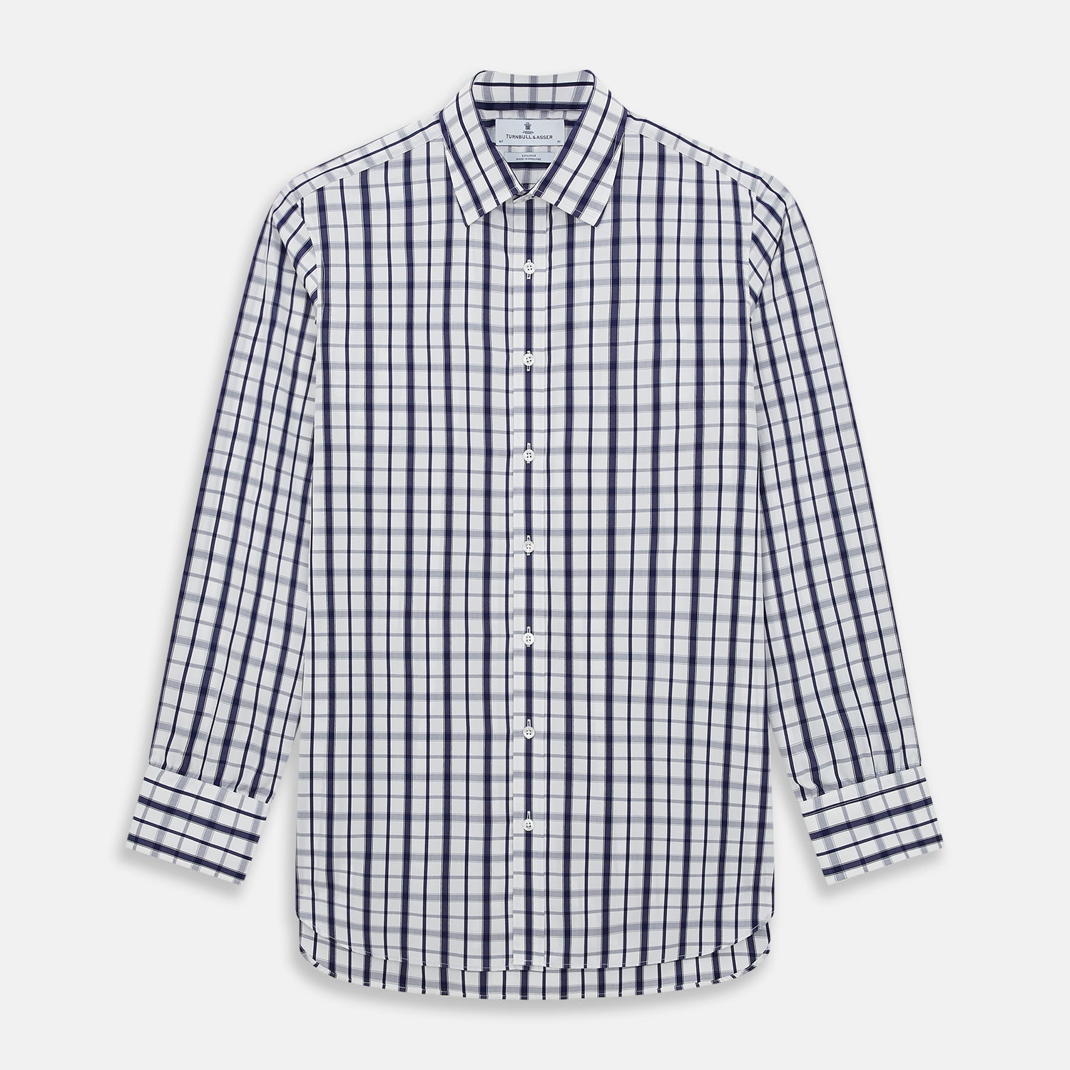 Navy Plaid Check Mayfair Shirt