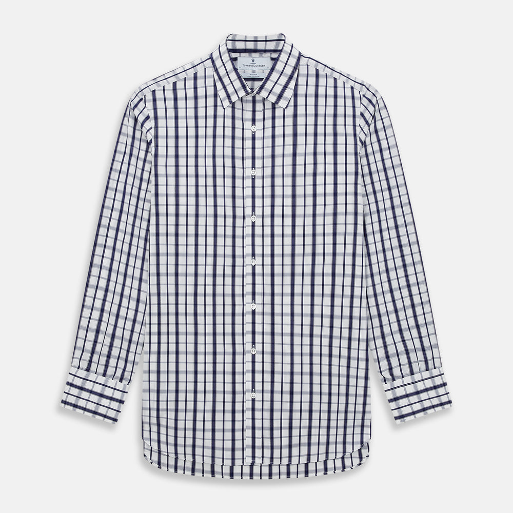 Navy Plaid Check Mayfair Shirt