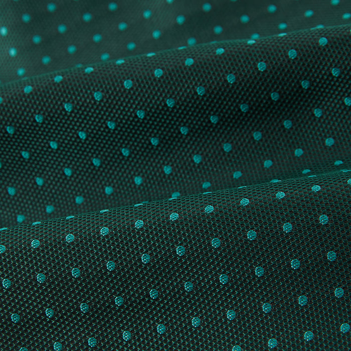 Blue and Forest Green Micro Dot Silk Cravat Image 3