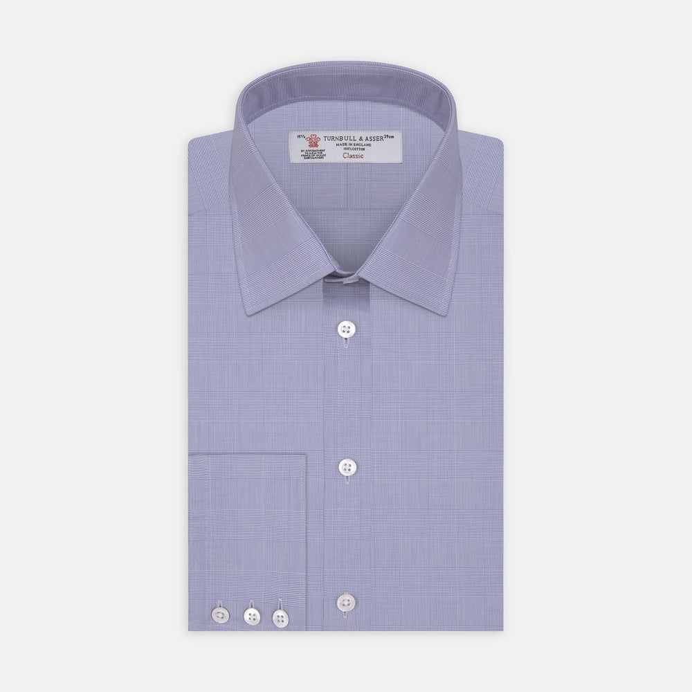 Blue Prince of Wales Check Cotton Fabric