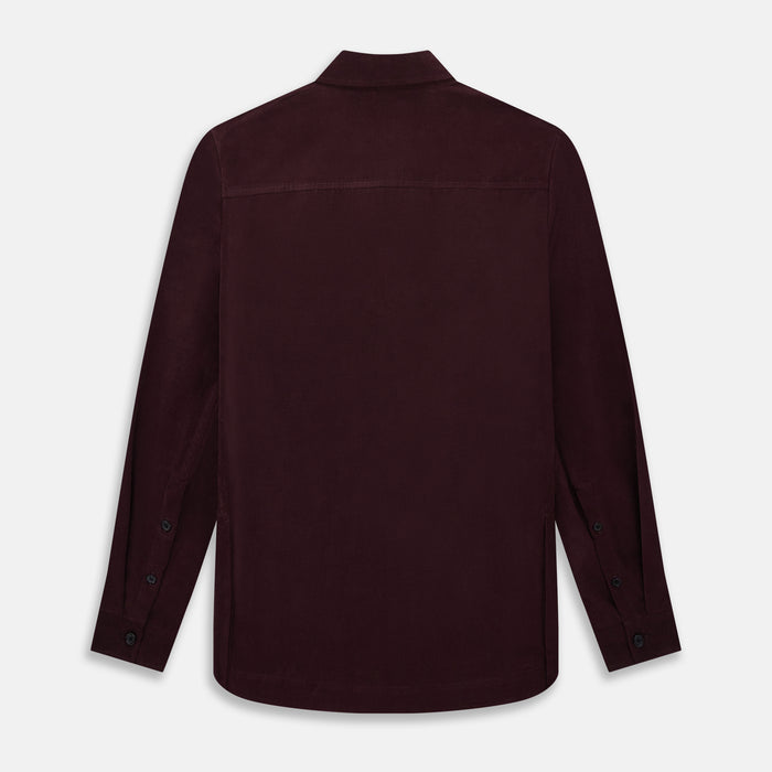 Burgundy Corduroy Hampstead Overshirt Image 2