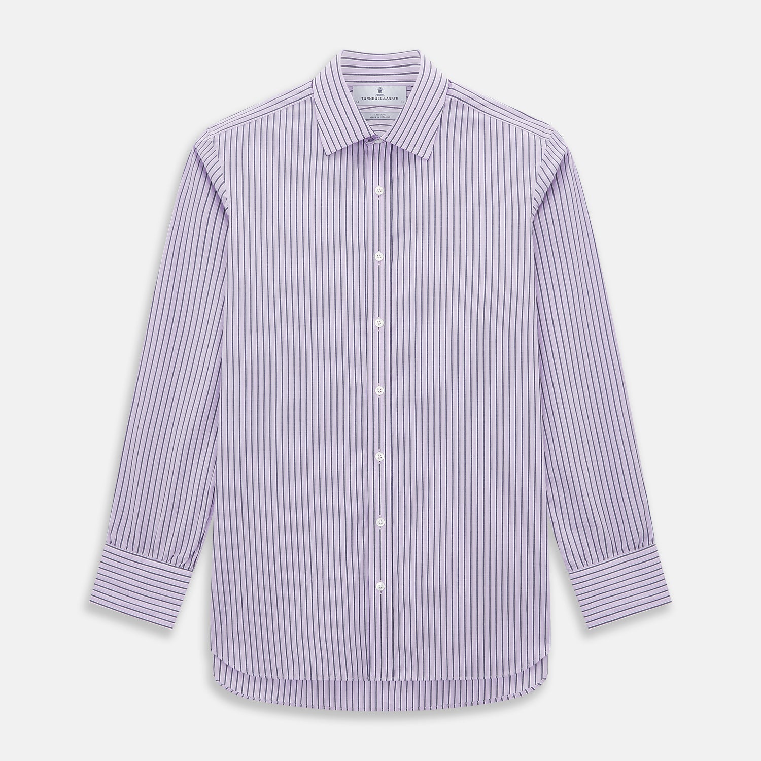 View 1 of product Lilac Ticking Stripe Mayfair Shirt
