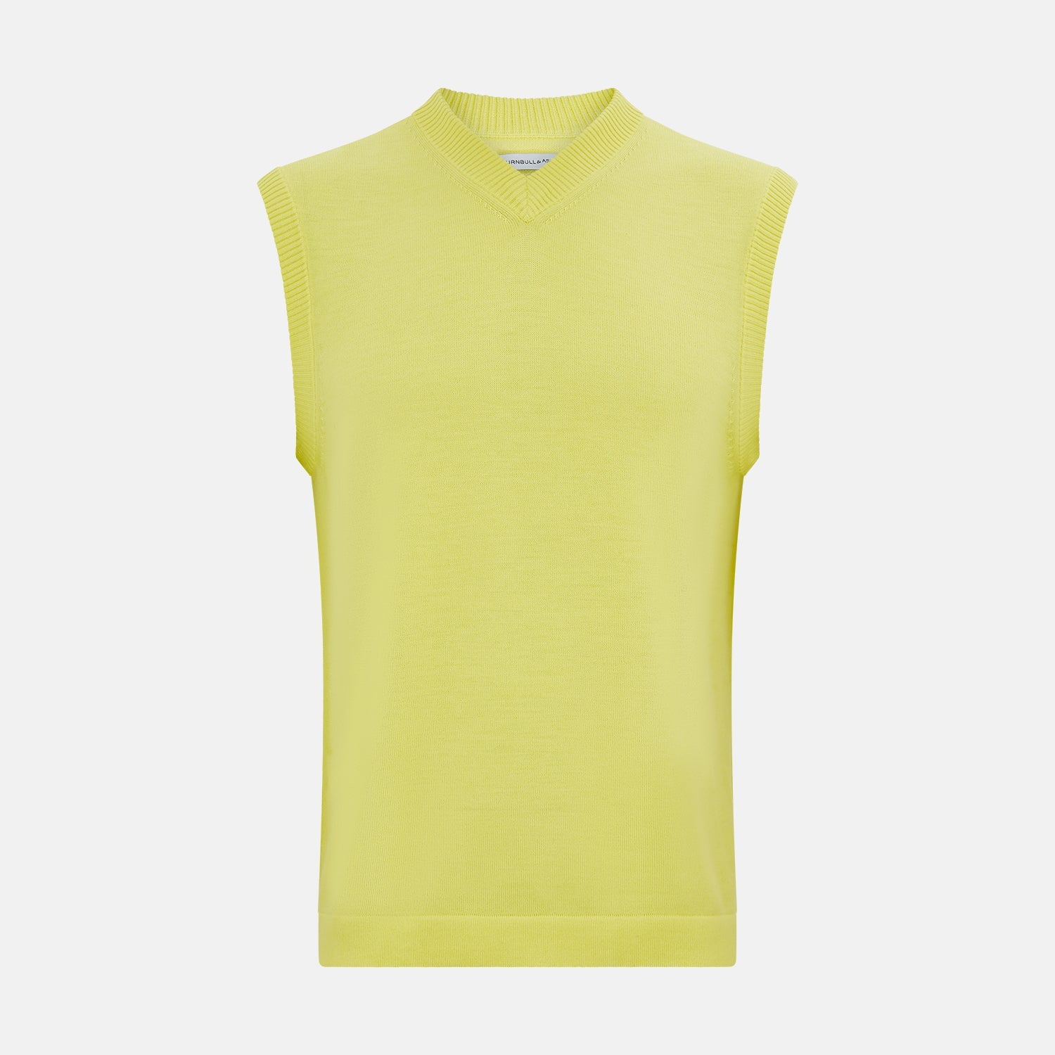 View 1 of product Bright Yellow Fine Merino V-Neck Vest
