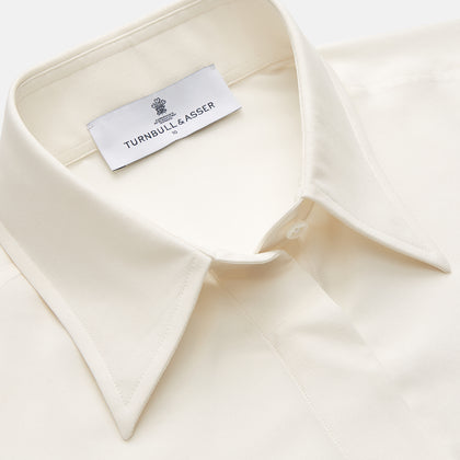 Cream Silk Tailored Bianca Shirt Image 1