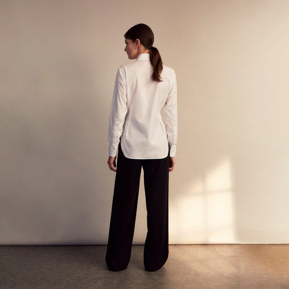 White Cotton Tailored Bianca Shirt Image 5