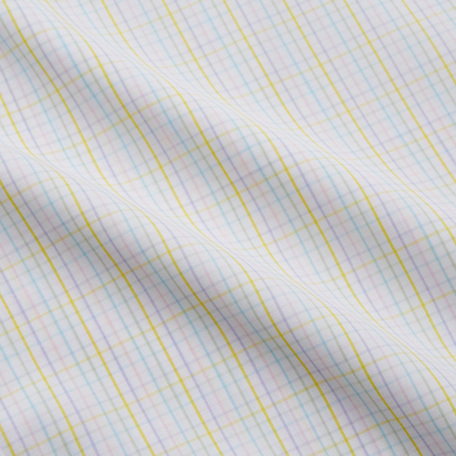 Yellow Multi Check Cotton Regular Fit Mayfair Shirt