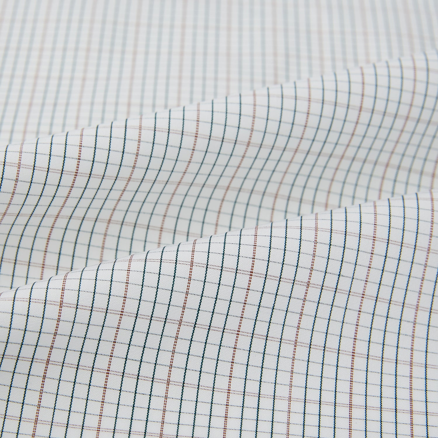 View 8 of product Forest Melange and Red Micro Check Windsor Shirt
