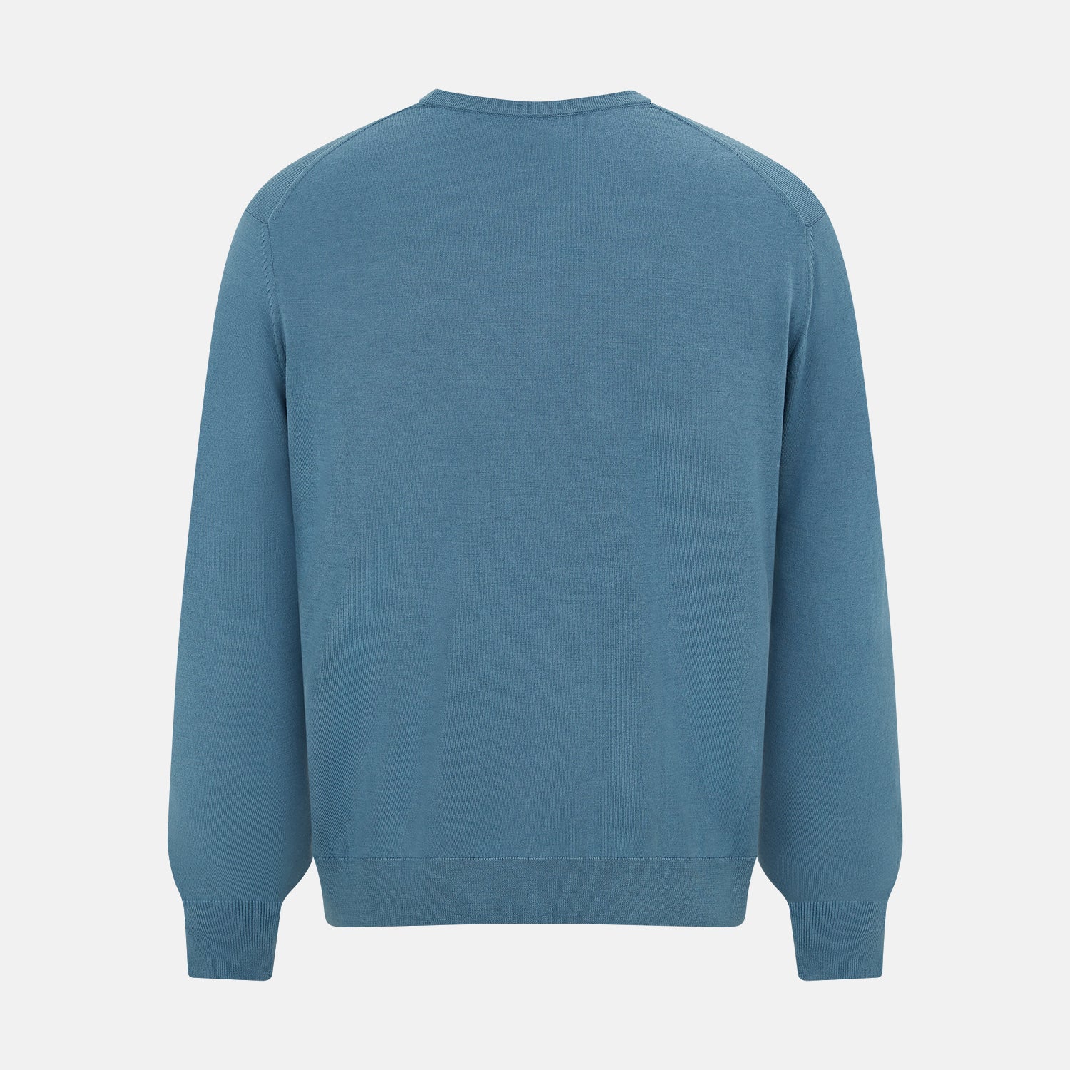 View 3 of product Pale Blue Fine Merino V-Neck Cardigan