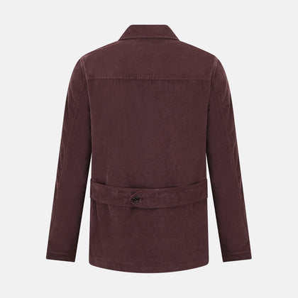 Burgundy Kingston Corduroy Caban Jacket Image 2
