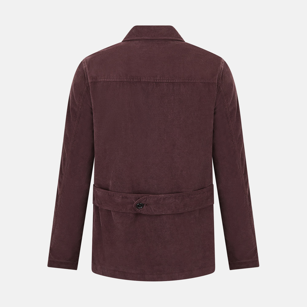 Burgundy Kingston Corduroy Caban Jacket